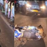 उत्तराखंड में यहाँ चलती बाइक पर झपटा गुलदार। बाइक में फंसा।