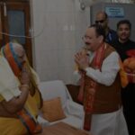 उत्तराखंड के हरिद्वार में शांतिकुंज पहुंचे केंद्रीय मंत्री जे.पी. नड्डा और मुख्यमंत्री धामी, शैलदीदी का लिया आशीर्वाद।