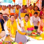 उत्तराखंड में मुख्यमंत्री धामी ने डिफेंस कॉलोनी में आयोजित शिवमहापुराण कथा में किया प्रतिभाग।
