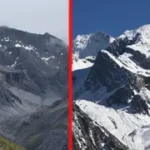 उत्तराखंड के ओम पर्वत से बर्फ गायब, मानसून में काली पड़ी चोटी, 10 सालों में हुआ तीसरी बार।