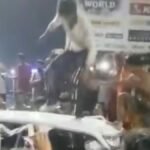 उत्तराखंड में यहाँ कार की टक्कर से खंडित हुई कांवड़, गुस्साए श्रद्धालुओं ने वाहन में की तोड़फोड़।