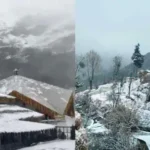 उत्तराखंड के पहाड़ों में बारिश के साथ बर्फबारी शुरू, मानसून विदाई से पहले ठंड की दस्तक।